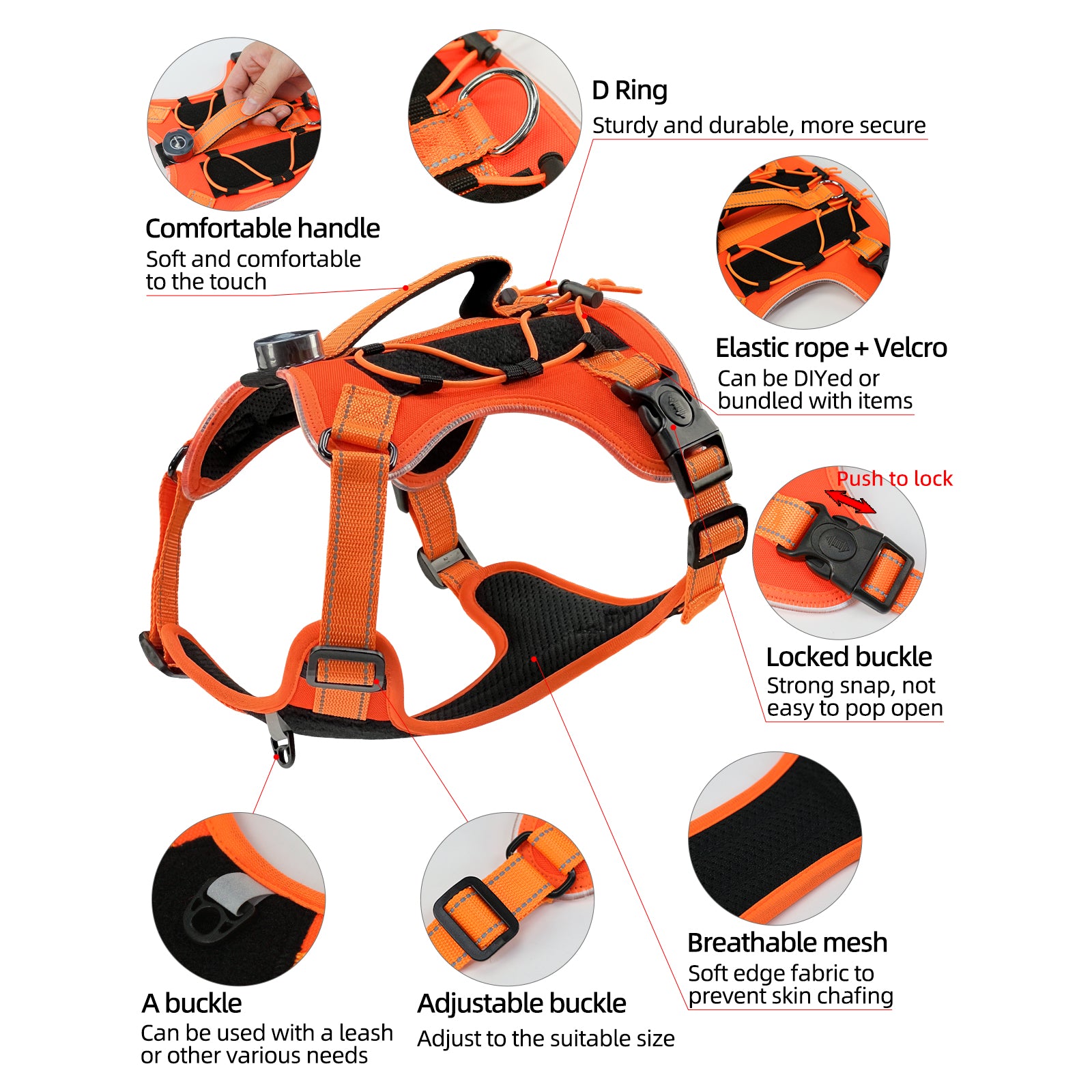 Rechargeable LED Safety Harness for Dogs - Sarri